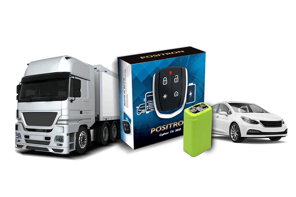 Encontraproduto.com.br - ALARME AUTOMOTIVO PÓSITRON CYBER TX360 BIVOLT COM BATERIA BACK-UP