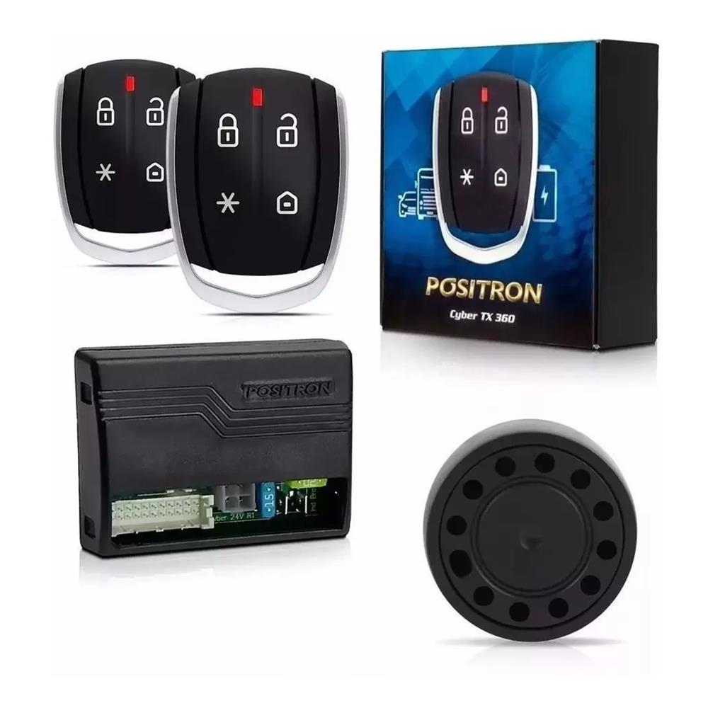 Encontraproduto.com.br - ALARME AUTOMOTIVO PÓSITRON CYBER TX360 BIVOLT COM BATERIA BACK-UP