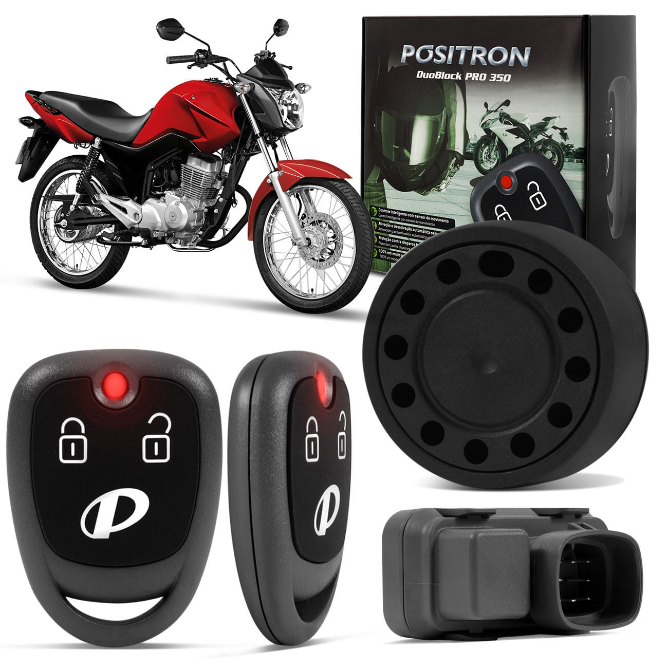 Encontraproduto.com.br - ALARME MOTO POSITRON DUOBLOCK PRÓ G8 UNIVERSAL COM PRESENÇA