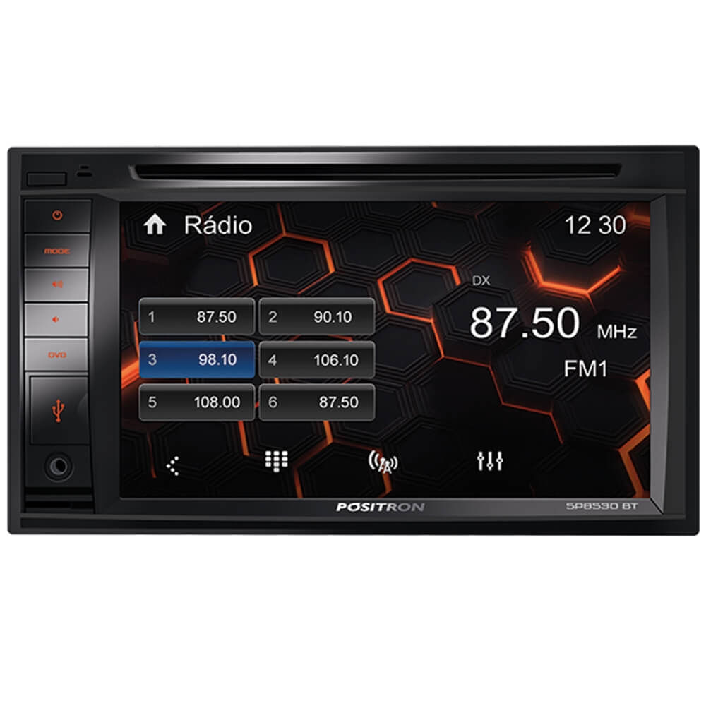 Encontraproduto.com.br - CENTRAL MULTIMÍDIA MIRROR CONNECT SP8530BT 2DIN BLUETOOTH USB SD AUX