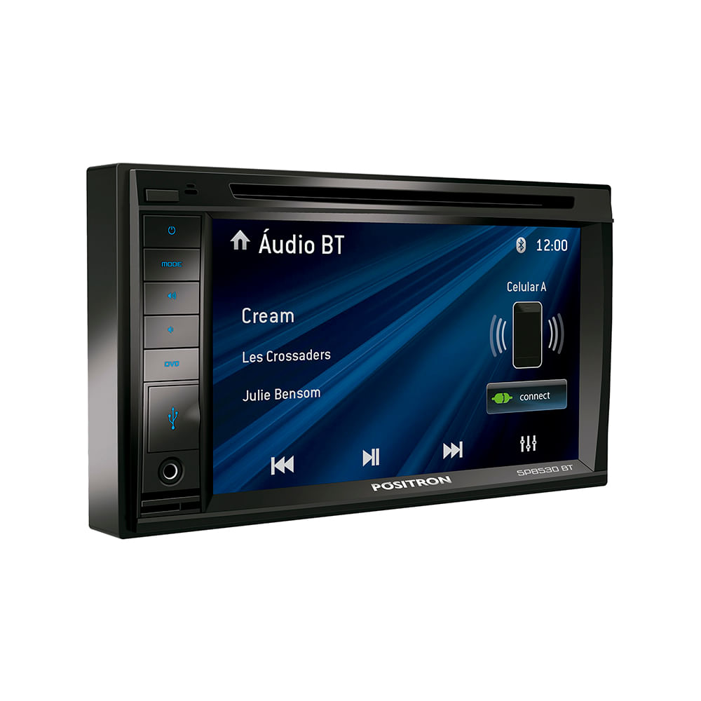Encontraproduto.com.br - CENTRAL MULTIMÍDIA MIRROR CONNECT SP8530BT 2DIN BLUETOOTH USB SD AUX