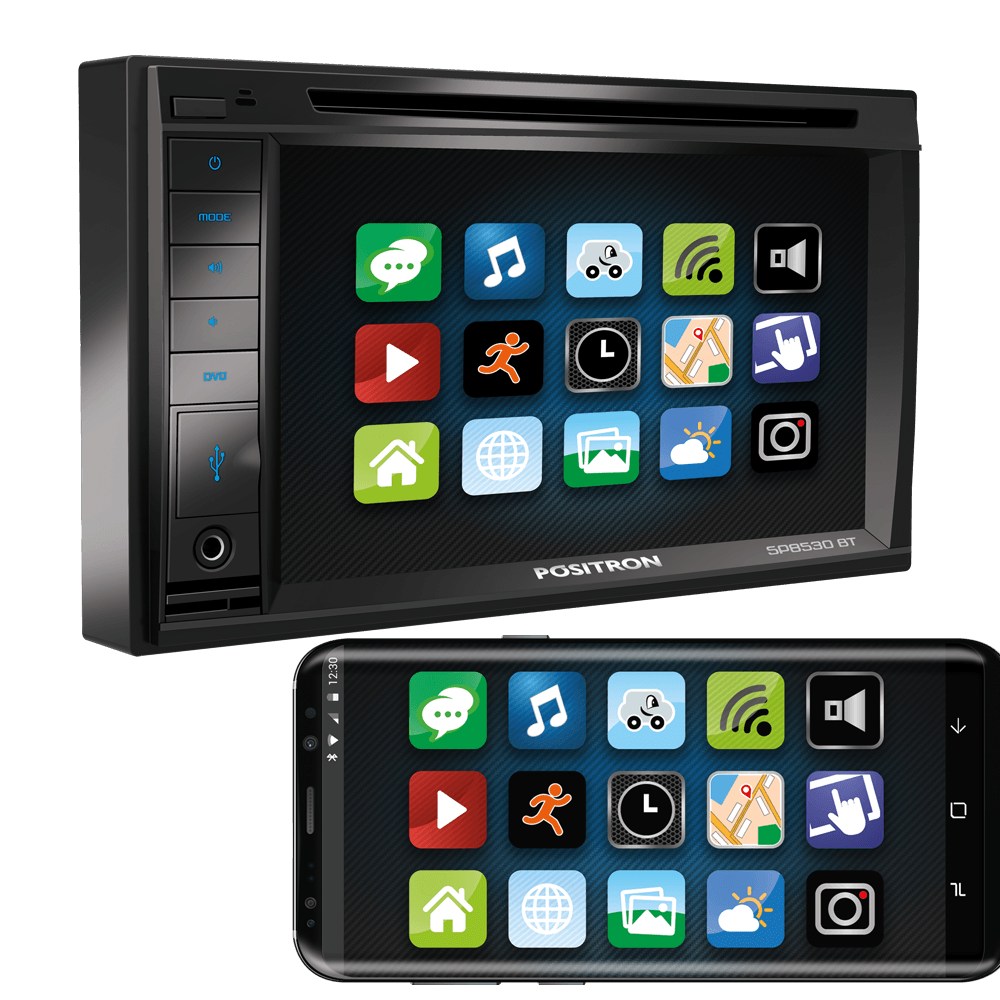 Encontraproduto.com.br - CENTRAL MULTIMÍDIA MIRROR CONNECT SP8530BT 2DIN BLUETOOTH USB SD AUX