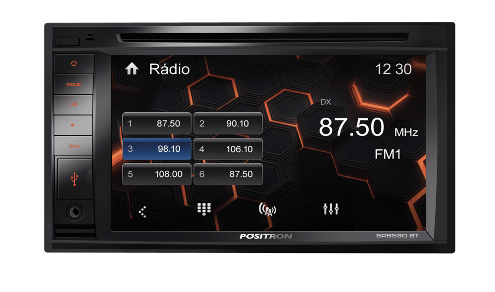 Encontraproduto.com.br - CENTRAL MULTIMÍDIA MIRROR CONNECT SP8530BT 2DIN BLUETOOTH USB SD AUX