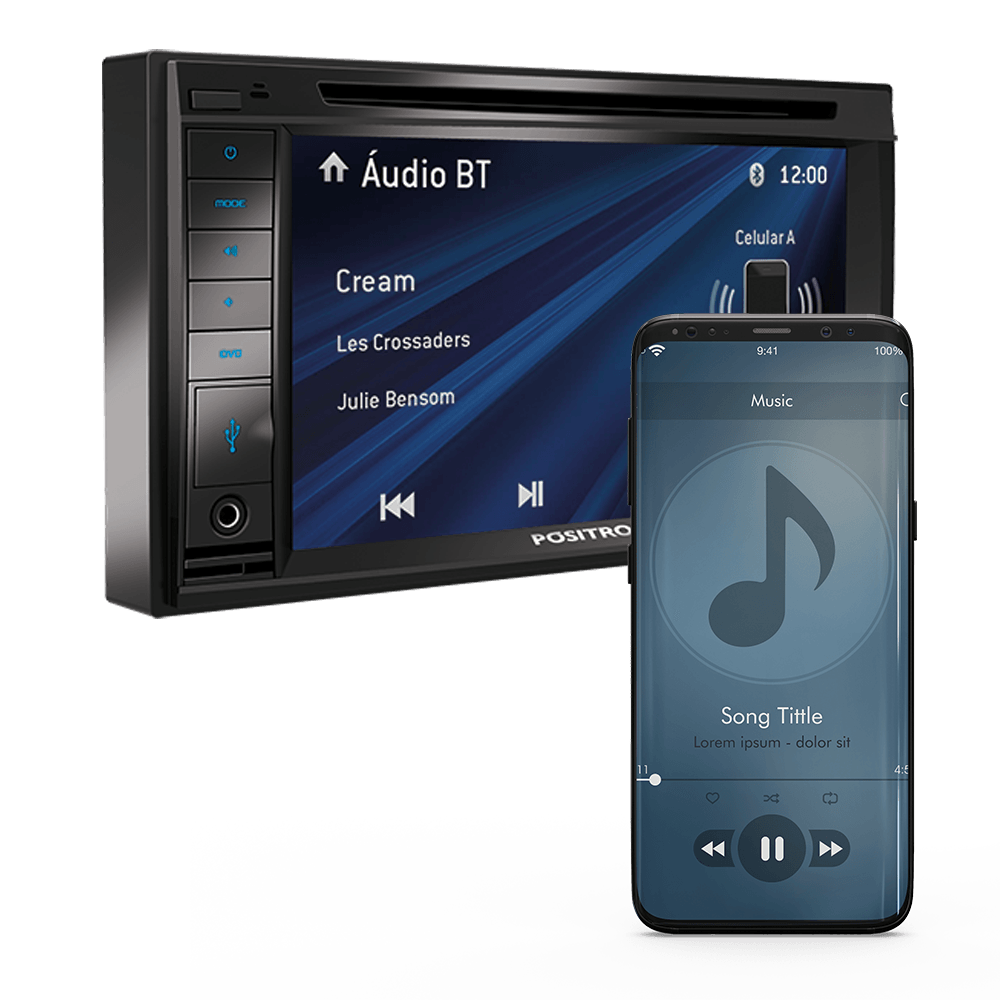 Encontraproduto.com.br - CENTRAL MULTIMÍDIA MIRROR CONNECT SP8530BT 2DIN BLUETOOTH USB SD AUX