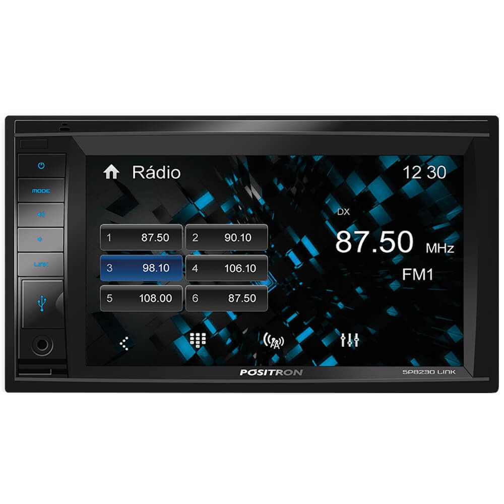 Encontraproduto.com.br - CENTRAL MULTIMÍDIA MIRROR CONNECT SP8230LINK MP5 2DIN BLUETOOTH USB SD AUX
