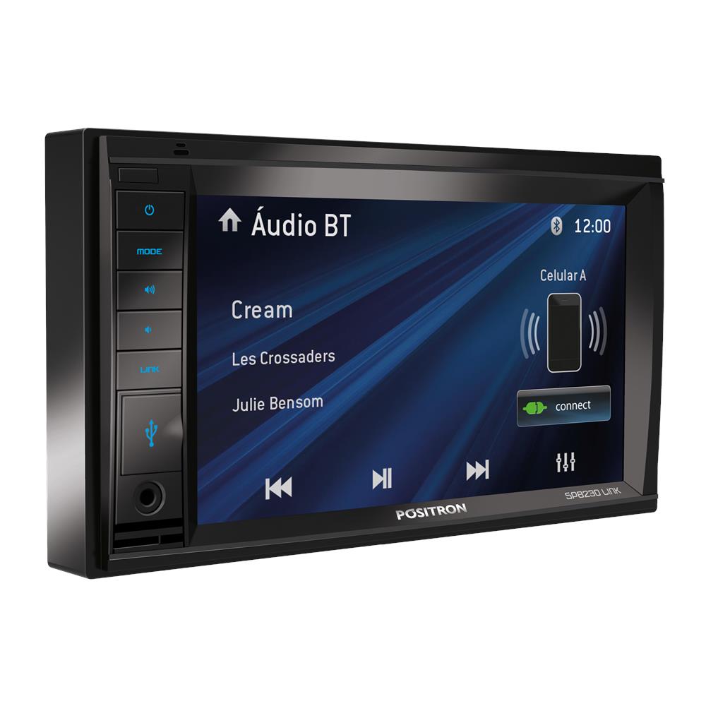 Encontraproduto.com.br - CENTRAL MULTIMÍDIA MIRROR CONNECT SP8230LINK MP5 2DIN BLUETOOTH USB SD AUX