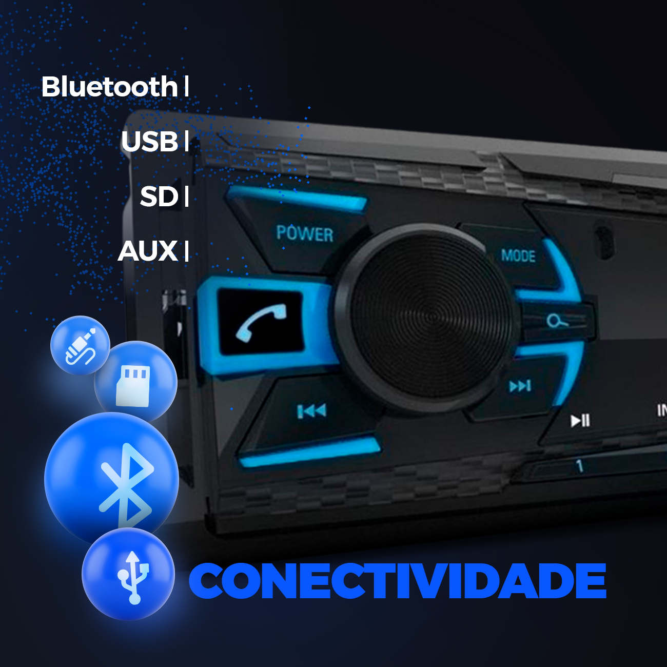 Encontraproduto.com.br - Som Automotivo Bluetooth Pósitron SP2230BT MP3 FM USB
