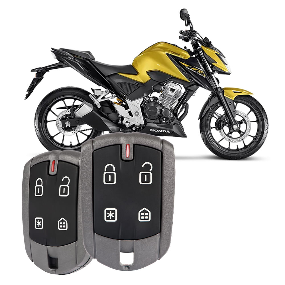 ALARME DUOBLOCK FX G8 DEDICADO HONDA CB300 TWISTER 2023 A 2024 POSITRON (NOVA)