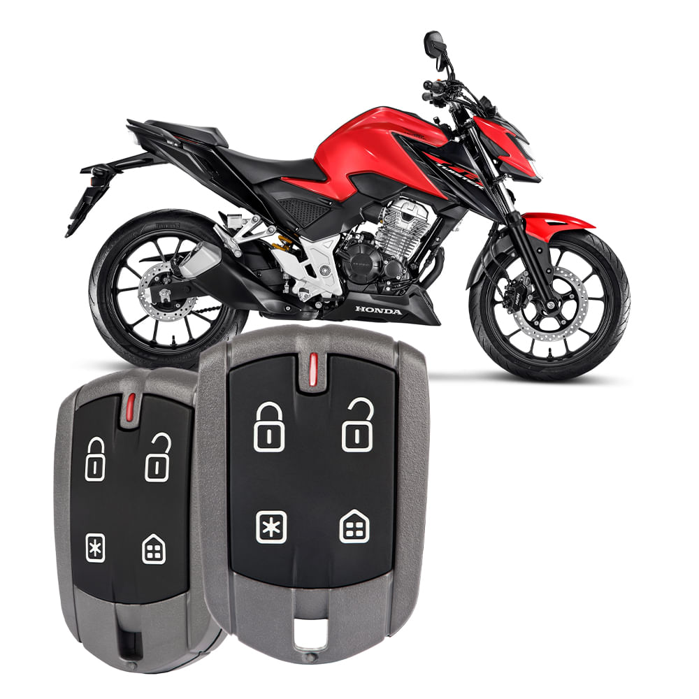 Encontraproduto.com.br - ALARME DUOBLOCK FX G8 DEDICADO HONDA CB300 TWISTER 2023 A 2024 POSITRON (NOVA)