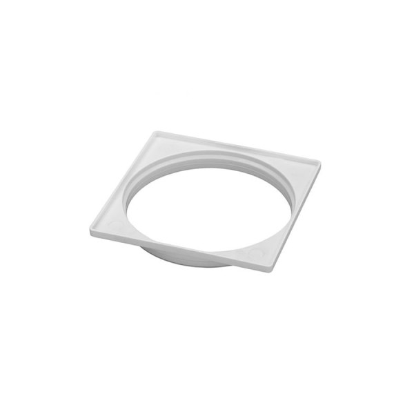Encontraproduto.com.br - Porta Grelha Quadrado para Grelha Quadrada PVC Branco DN100 Krona