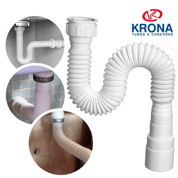 Encontraproduto.com.br - Sifão Sanfonado Extensível até 1,5m 859 Krona