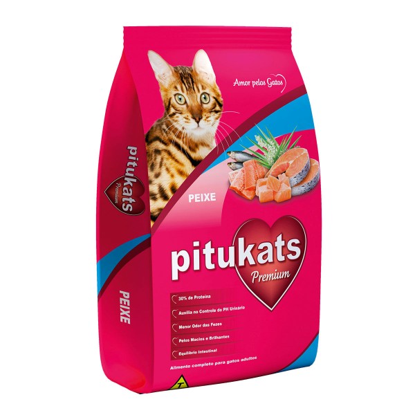 Ração Para Gatos Sabor Peixe Pitukats 1Kg