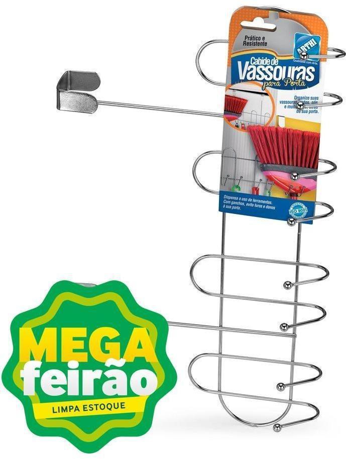 Encontraproduto.com.br - Suporte Arthi para Vassouras Cromado com Esferas