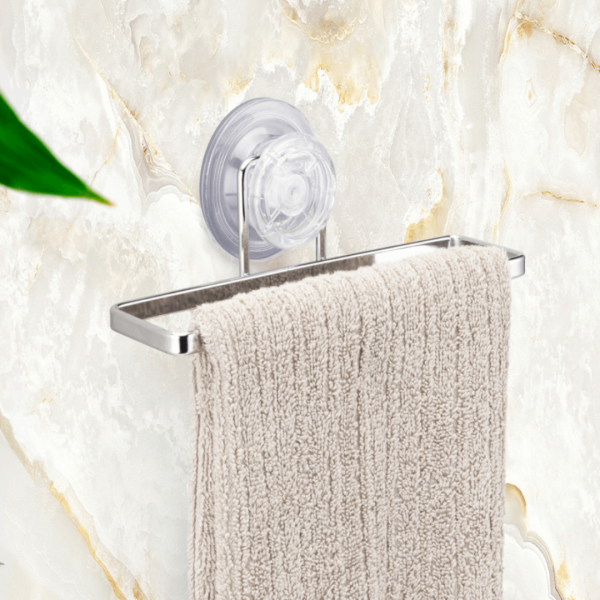 Encontraproduto.com.br - Toalheiro de Lavabo Fixação Sucção Ventosa Cromado