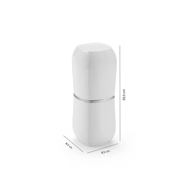 Encontraproduto.com.br - Porta Escova e Creme Dental Branco com Cromado Linha Conceito