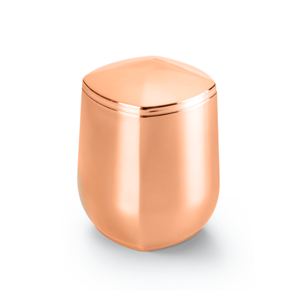 Encontraproduto.com.br - Porta Cotonete e Algodão Rose Gold Linha Conceito