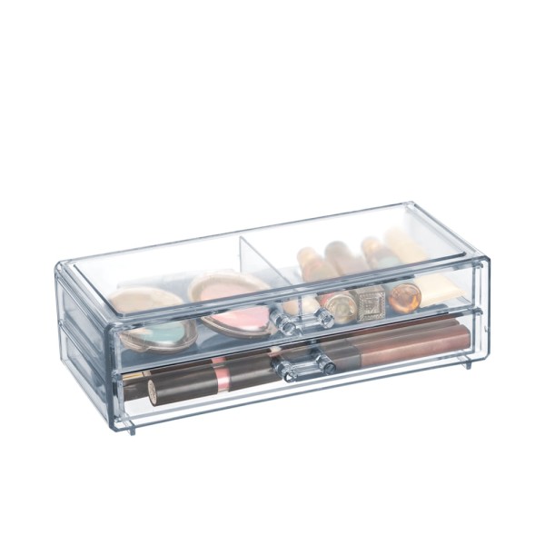 Encontraproduto.com.br - Organizador para  Maquiagem Arthi Duplo com Gavetas