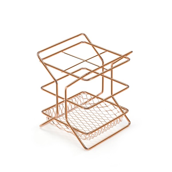 Encontraproduto.com.br - Organizador com Divisórias Suporte De Talheres Rose Gold