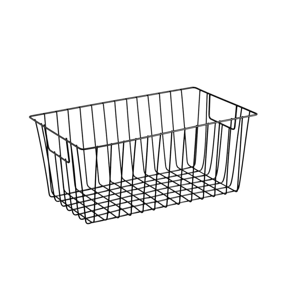 Encontraproduto.com.br - Cesto Retangular Grande Preto Arthi