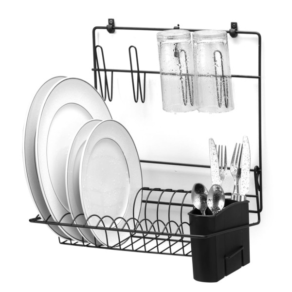 Encontraproduto.com.br - Escorredor de Louças de Parede Cook Home Preto Arthi 2501