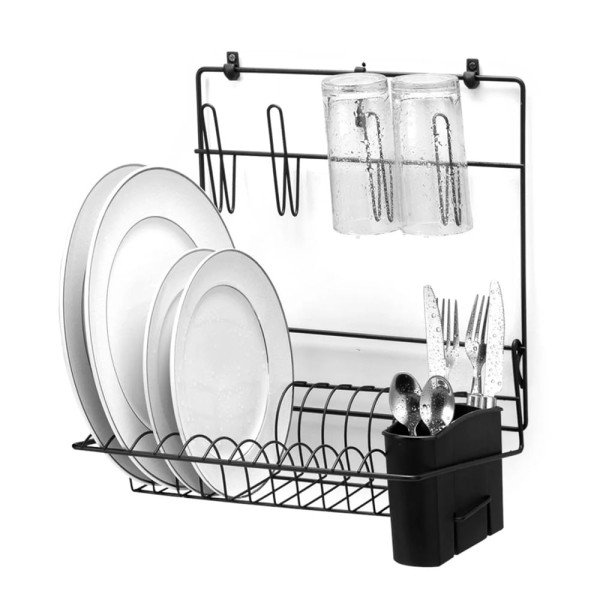 Encontraproduto.com.br - Escorredor de Louças de Parede Cook Home Preto Arthi 2501