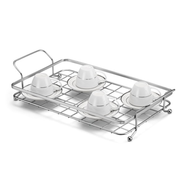 Bandeja 49x26x9,5 cm Cromado Fosco