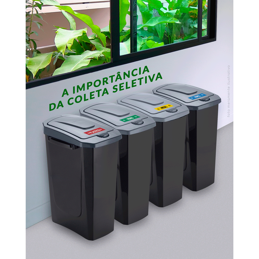 Encontraproduto.com.br - Lixeira Ecofácil para Coleta Seletiva Arthi