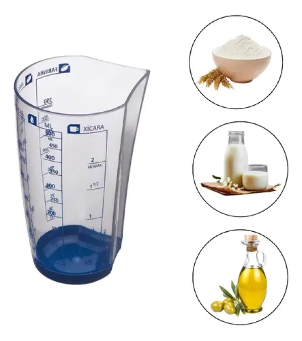 Copo Medidor Dosador Graduado 500 Ml Com Bico