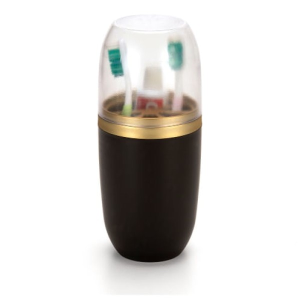 Porta Escov Past C Tp 500Ml Trans Pto Dour  Fosc