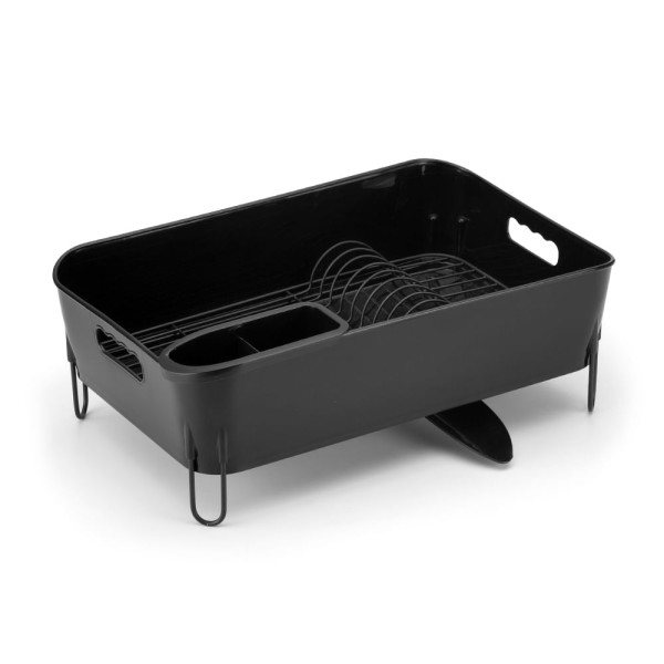 Encontraproduto.com.br - Escorredor com Porta Talheres Deluxe Preto