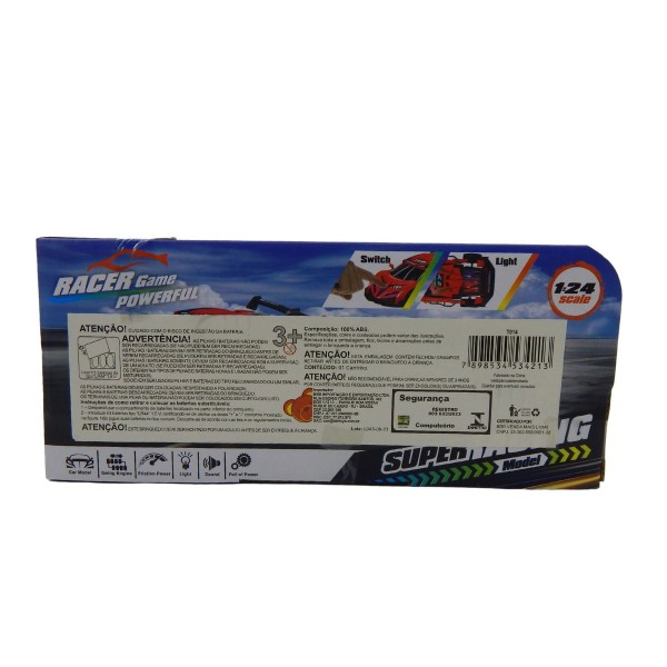 Encontraproduto.com.br - Carro Esporte Com Fricção Som E Luz Verde Bbr T014