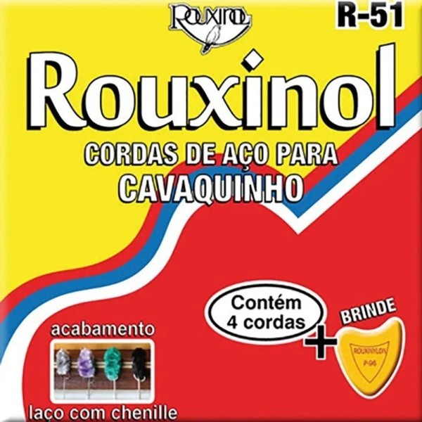 Encontraproduto.com.br - Cordas Para Cavaquinho Aço C/ Chenille R-51 - Rouxinol