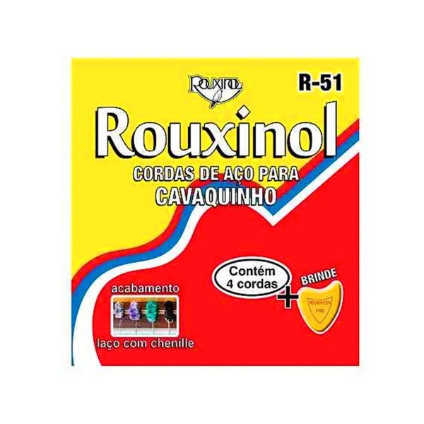 Encontraproduto.com.br - Cordas Para Cavaquinho Aço C/ Chenille R-51 - Rouxinol