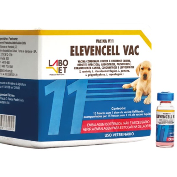 Encontraproduto.com.br - Vacina Canina Elevencell V11 Inj C/1 Ds