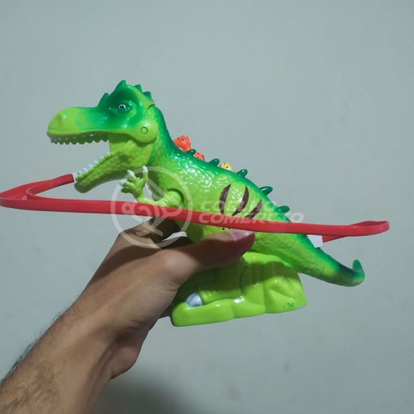 Encontraproduto.com.br - Binquedo Pista Elevador Com Som E Luz Dinossauro Prehistoric The Tunnel - Verde