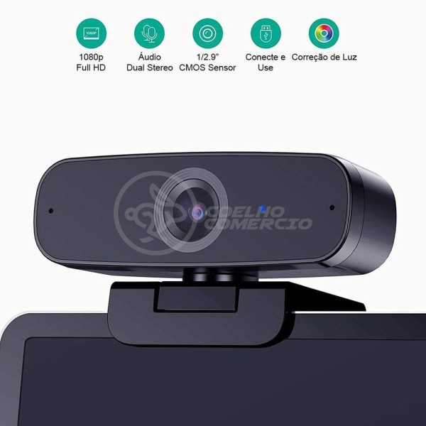 Encontraproduto.com.br - Webcam Câmera Full Hd 1080p Com Microfone Usb 2.0