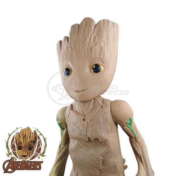 Brinquedo Boneco Vingadores Groot Árvore 27Cm Heróis Marvel