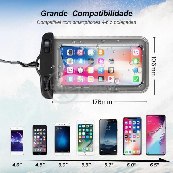 Encontraproduto.com.br - Capa Bolsa Para Celular A Prova D`Água Impermeável