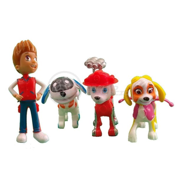 Encontraproduto.com.br - Kit 5 Bonecos Brinquedos Patrulha Canina Com 4 Skate 30