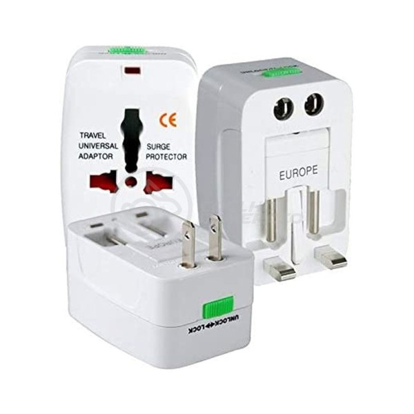 Encontraproduto.com.br - Adaptador Tomada Universal Padrão 150 Países Uk Europa Eua Asia Viagem Bivolt 110/220 Bivolt Aio