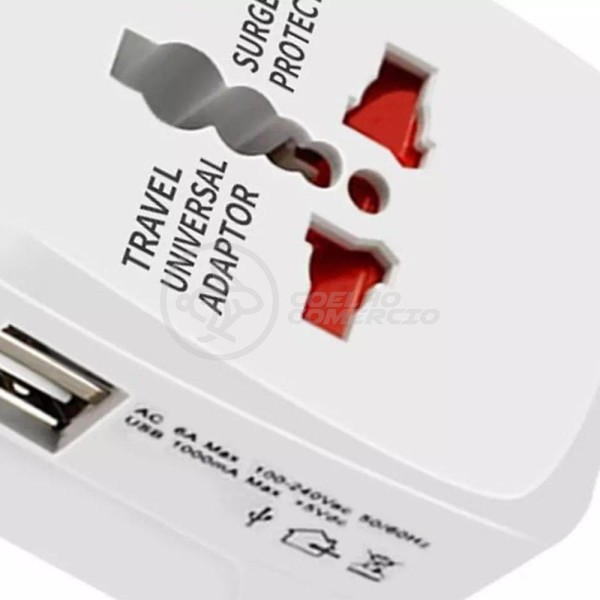 Encontraproduto.com.br - Adaptador Tomada Universal Padrão 150 Países Uk Europa Eua Asia Viagem Bivolt 110/220 Bivolt Aio