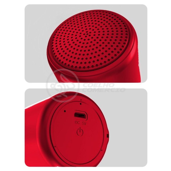 Encontraproduto.com.br - Mini Caixa De Som Inpods Wireless Bluetooth V5 Vermelho