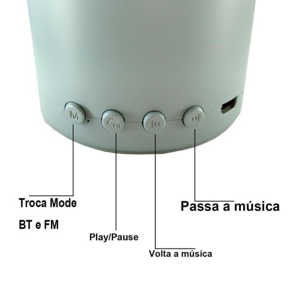Encontraproduto.com.br - Caixa De Som Bluetooth Portátil Little Fun Inpods Fm 7Cm