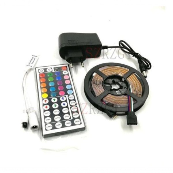 Encontraproduto.com.br - Tira De Led Fita 5 Metros Com Controle 60 Leds Rgb