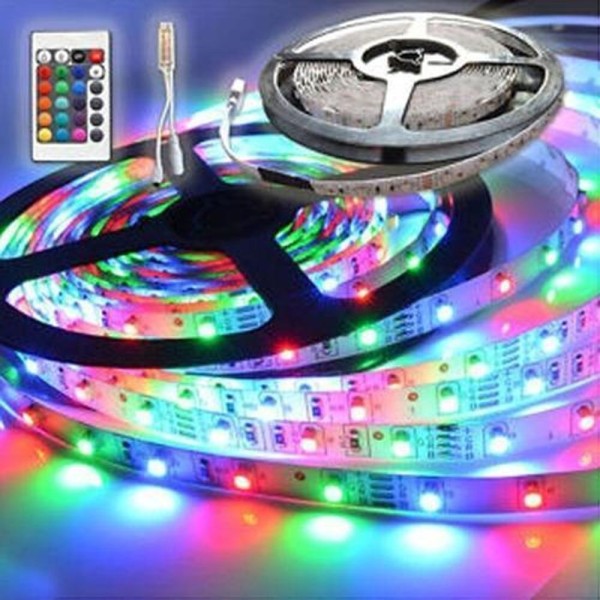 Encontraproduto.com.br - Tira De Led Fita 5 Metros Com Controle 60 Leds Rgb