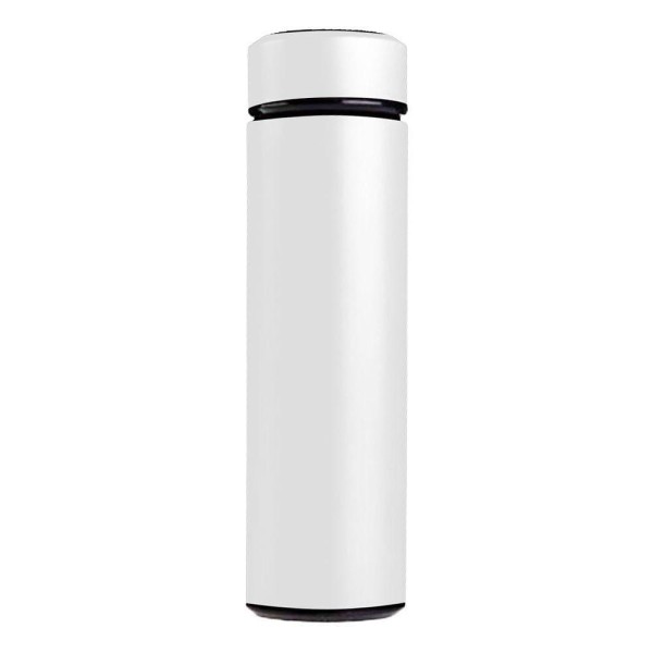 Encontraproduto.com.br - Garrafa Térmica Inteligente De Inox 500ml Tampa C-sensor De Temperatura Led água Café Chá Branco