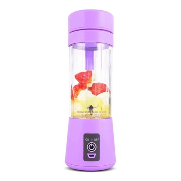 Encontraproduto.com.br - Mini Liquidificador Portátil Bateria Recarregavel - Roxo