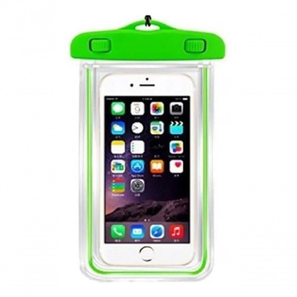 Encontraproduto.com.br - Capa Bolsa Celular A Prova Dágua Proteção Verde Claro