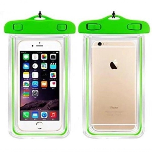 Encontraproduto.com.br - Capa Bolsa Celular A Prova Dágua Proteção Verde Claro