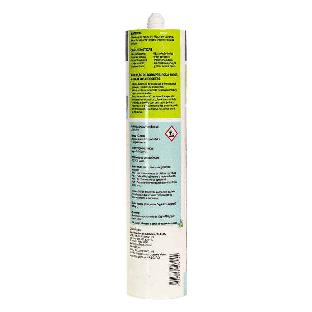 Encontraproduto.com.br - Cola Copolimero Acr B.Agua 400GR Gart